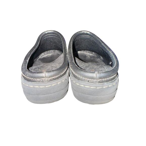 Aetrex Clogs Women's Size 7 Black Leather Slip On Comfort Shoes Mules Casual - Picture 4 of 7
